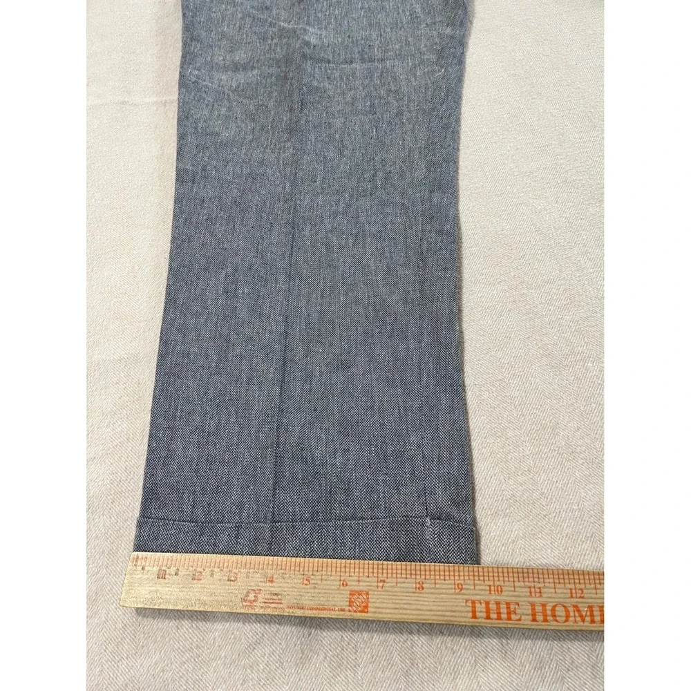 VTG Polo Ralph Lauren Linen Viscose Double Pleated Cuffed Pant Men 42(40x32 Gray